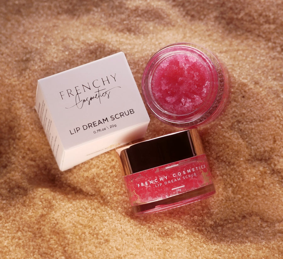Lip Dream Scrub Fraise Frenchy Cosmetics avec son packaging